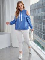  Plain Blue Plus Size Sweatshirts 619