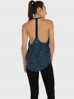  Blue Halter Plain Women Sports Tees  Tanks 114