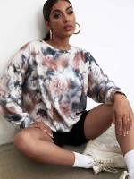 Casual Tie Dye Long Women Sweatshirts 678