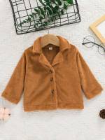  Regular Brown Lapel Baby Clothing 1676