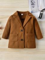 Casual Brown Lapel Baby  Mom 6775