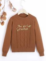  Regular Fit Slogan Boys Sweaters 4729