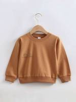  Brown Round Neck Toddler Boy Sweatshirts 9635