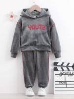 Hooded Regular Fit Long Sleeve Kids Clothing 3044