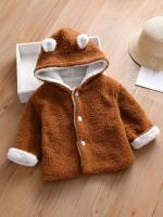 Cute Regular Fit Patched Brown Toddler Boys Outerwear 1738