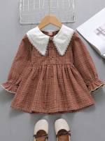  Ruffle Long Sleeve Toddler Girl Dresses 7305
