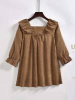 Brown Regular Fit Long Sleeve Casual Kids Clothing 9151