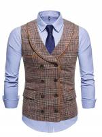  Sleeveless Double Button Regular Fit Men Blazers 1047