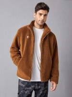 Regular Fit Brown Casual Long Sleeve Men Jackets 641