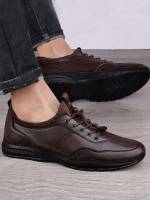  Brown Plain Shoes 6108