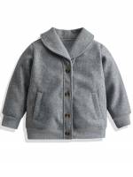 Shawl Collar Casual Regular Fit Plain Toddler Boys Clothing 8898