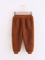 Regular Fit Plain Brown Toddler Boys Clothing 4607