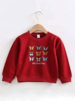 Letter Casual Long Sleeve Toddler Girls Clothing 725