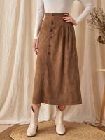  Button Front Long Women Clothing 6547