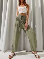  Brown Boho Women Pants 4451