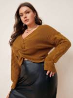  Long Sleeve Casual Crop Plus Size Sweaters 250