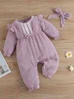  Ruffle Round Neck Baby Jumpsuits 2201