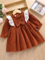 Cute Burgundy Long Sleeve Baby Clothing 3098