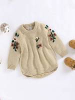  Long Sleeve Round Neck Baby  Mom 6282