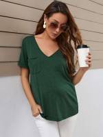  V neck Plain Baby  Mom 7325