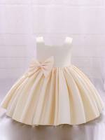 Regular Fit Big Bow Square Neck Glamorous Baby Partywear 694