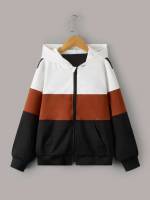 Colorblock Hooded Long Sleeve Regular Fit Boys Clothing 618