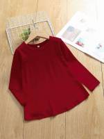 Button Long Casual Plain Kids Clothing 4638