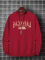  Burgundy Regular Fit Casual Men Sweatshirts 233