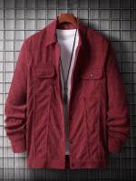 Collar Regular Pocket Casual Men Outerwear 316