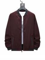  Regular Fit Burgundy Casual Men Outerwear 4849