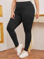  Skinny Plain Plus Size Leggings 5786