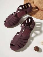  Burgundy Fashionable Women Shoes 415