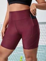  Burgundy Women Plus Activewear 2671