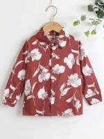 Collar Regular Fit Floral Toddler Girl Blouses 2939