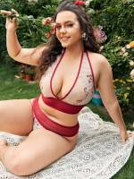  Burgundy  Plus Size Sexy Lingerie 704