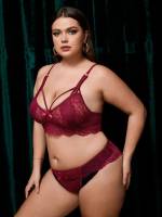 Burgundy  Scallop Underwear  Sleepwear 8846