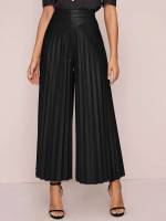 Plain  Pleated Women Pants 6152