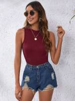 Plain Burgundy  Women Clothing 499