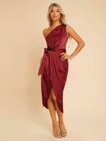 Regular Fit Wrap Sexy Plain Women Clothing 8953