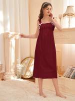 Straps Bow Sleeveless Women Nightgowns  Sleepshirts 310