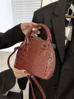 Burgundy  Crocodile Women Bags 315