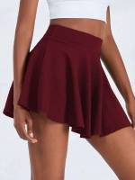 Burgundy  Women Sports Skirts  Skorts 450