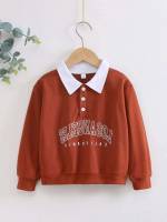 Burnt Orange Letter Girls Clothing 5719