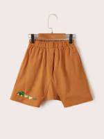 Burnt Orange  Regular Fit Toddler Boy Shorts 4779