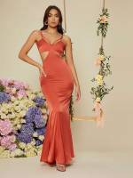 Glamorous Slim Fit Maxi Weddings  Events 8237