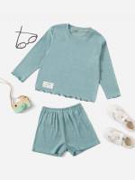  Casual Patched Letter Kids Clothing 729