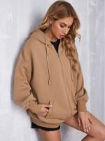 Short Hooded Plain Maternity Coats  Jackets 6001