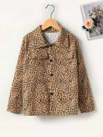 Collar Regular Camel Girls Jackets 5181