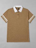 Camel Striped Polo Men Polo Shirts 182