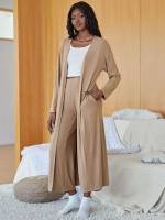 Pocket Regular Fit Camel Women Clothing 7899